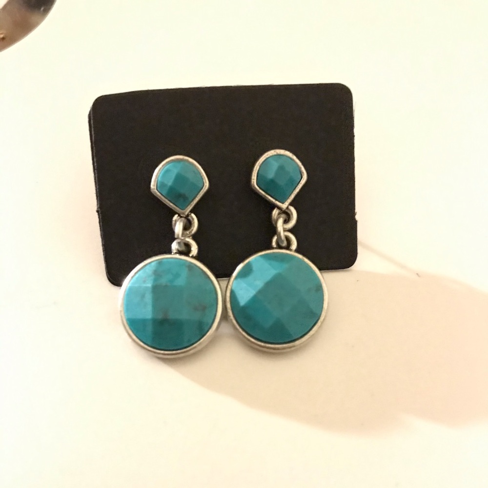 Silver turquoise earrings